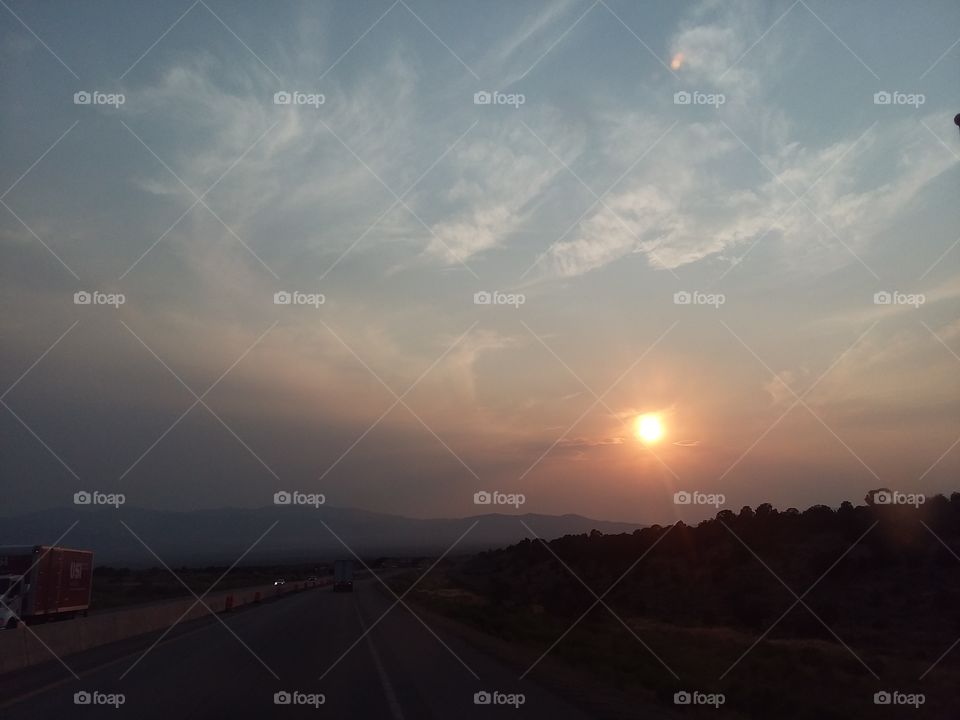 Traveling into the Sunset