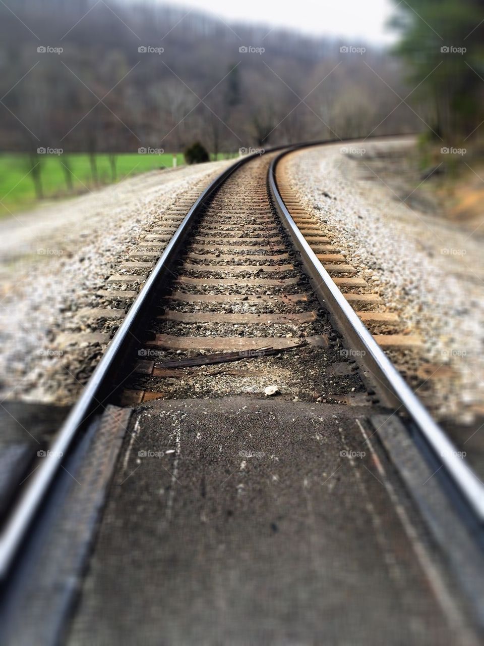 View of empty railroad
