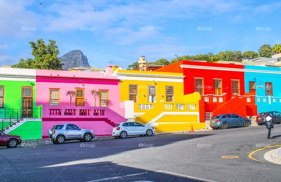 Colorfull houses in capetown