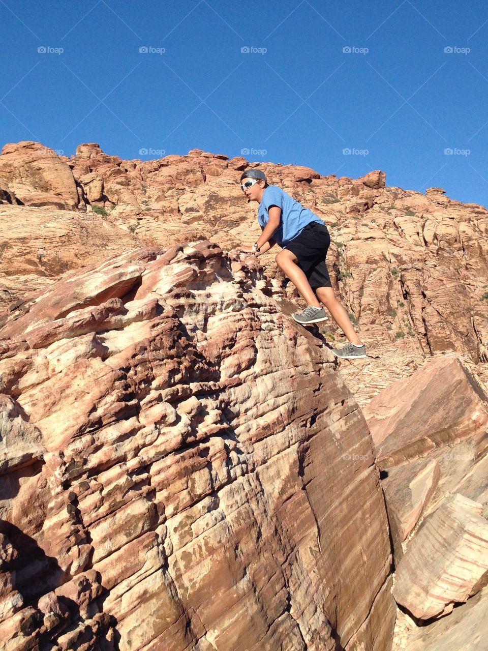 Rock Climbing. Rock climbing Red Rock Canyon in Nevada