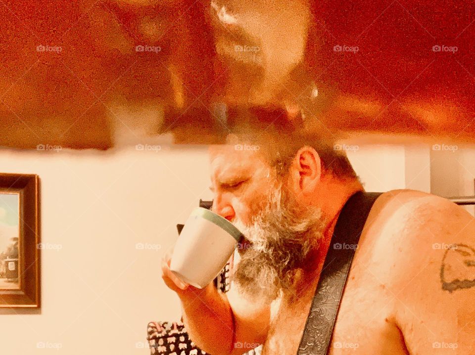 Bass player w coffee 2