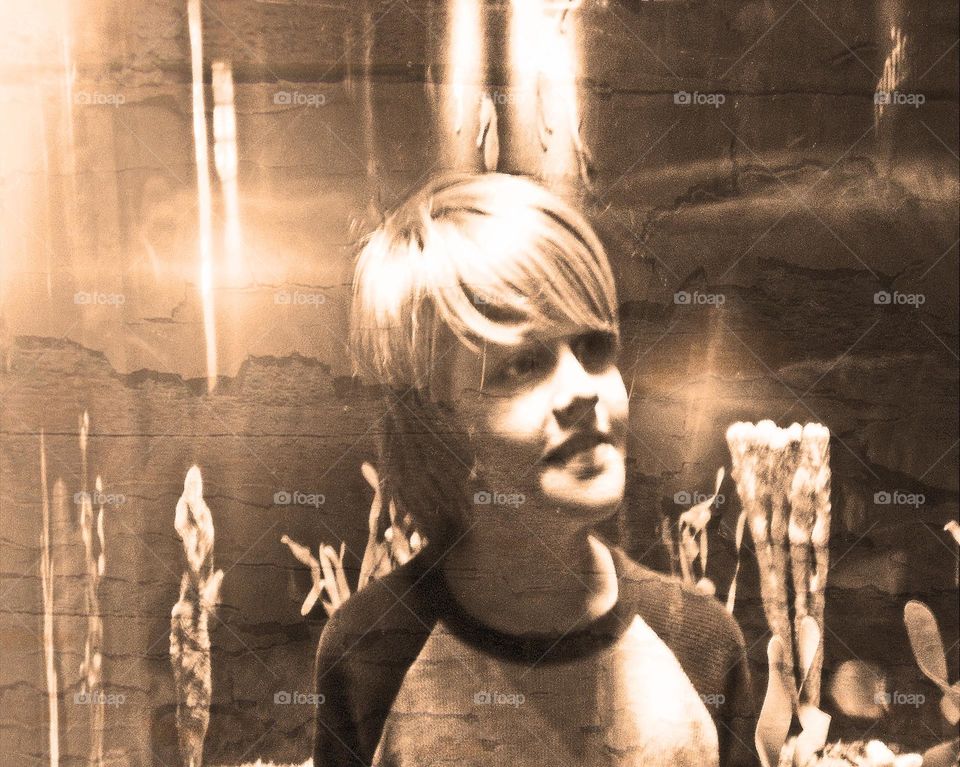 Child in a fish tank