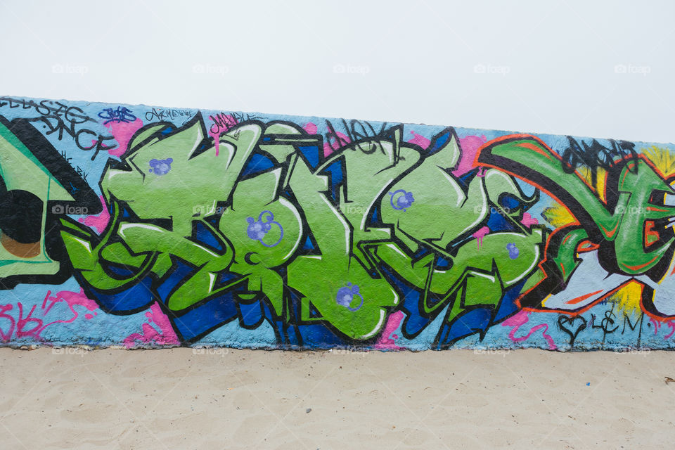 Graffiti on Venice beach in Los Angeles 