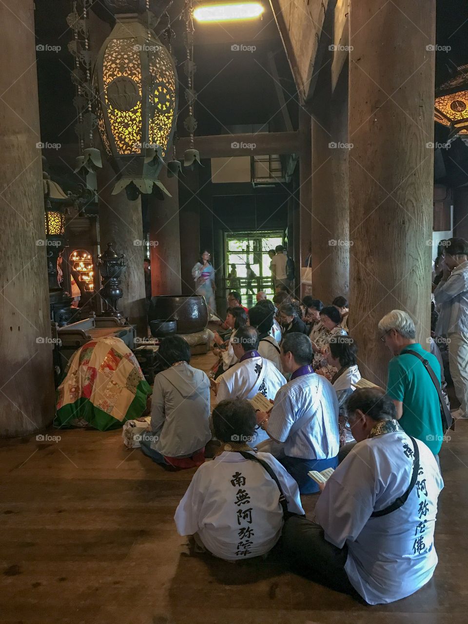 Prayers & Buddhist chanting at the temple ..