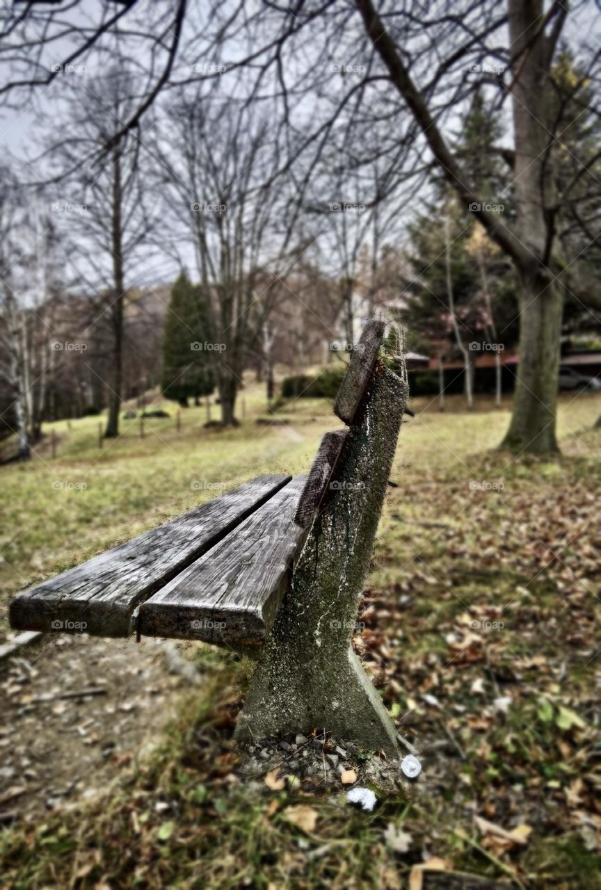 Time to rest , Garden bench in Bielsko Biała Poland 