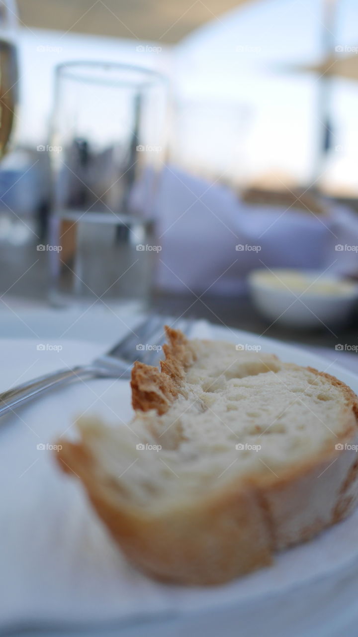 Close-up of white bread