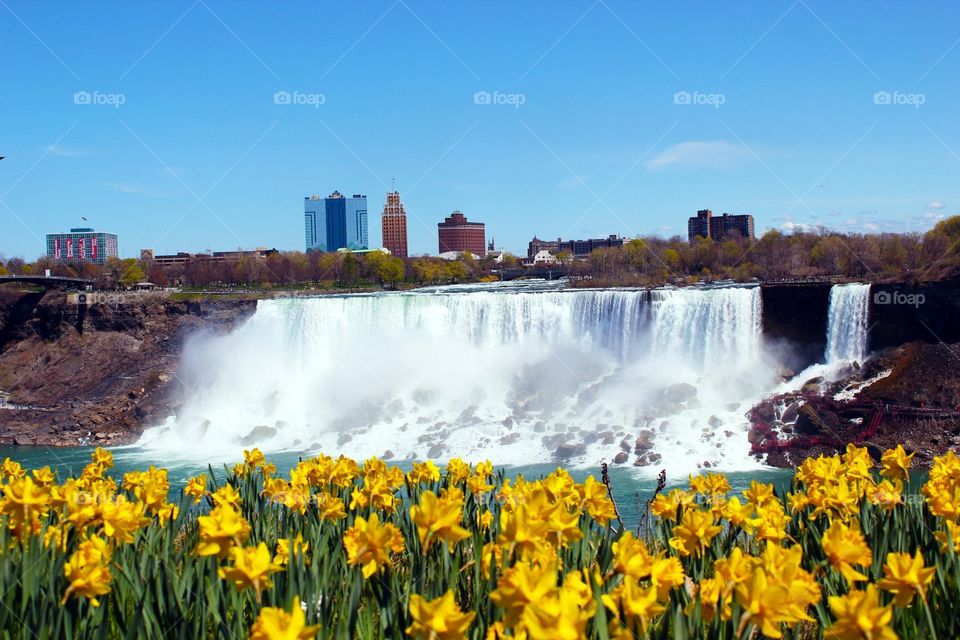 View of American falls from Canada 