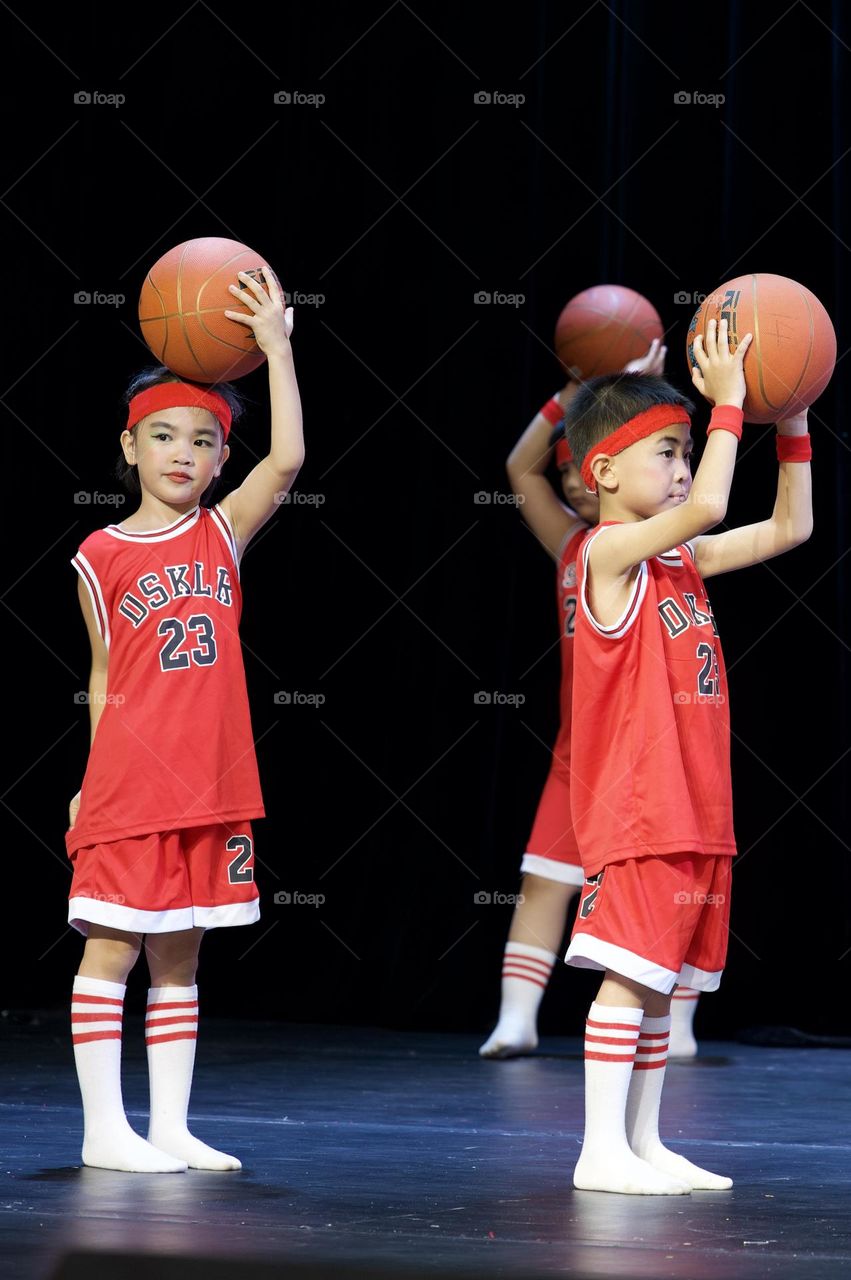 Kids Playing Basketball 