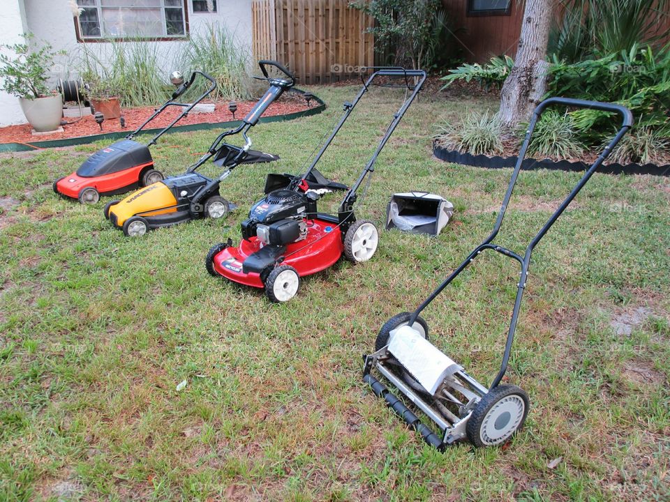 4 lawnmowers, how big is the yard