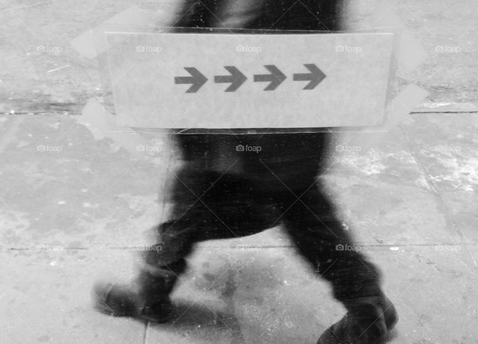 Person walking. Person walking backwards in NYC