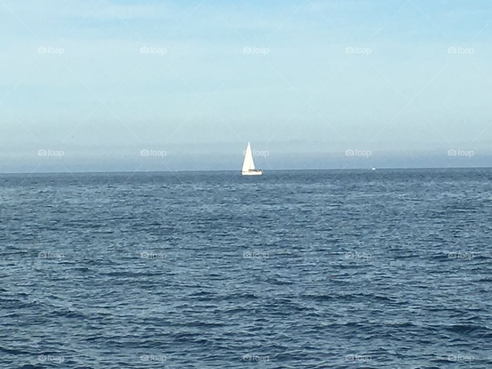 Sailboat on the sound.
