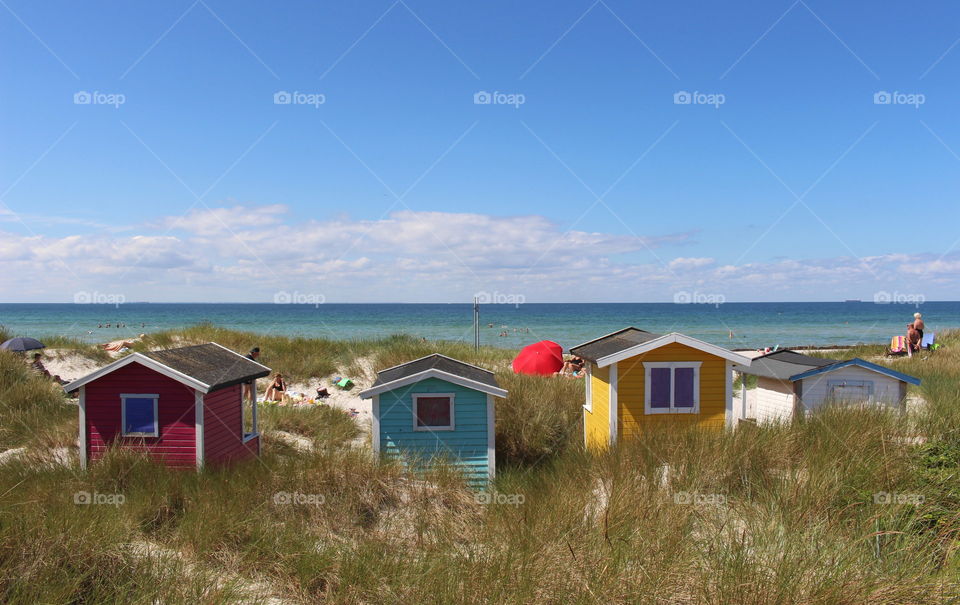 Beach huts in Skanör.