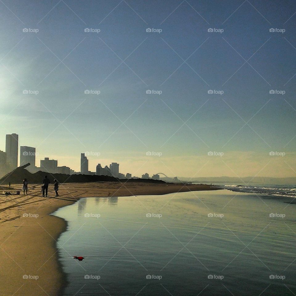 Durban beach skyline