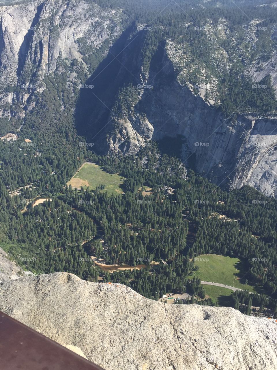 View from above. Taken from glacier point of Yosemite Valley