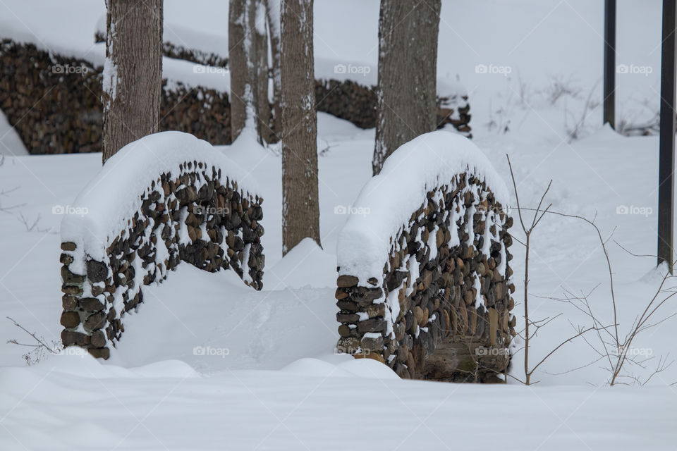 Snow covered bridge 
