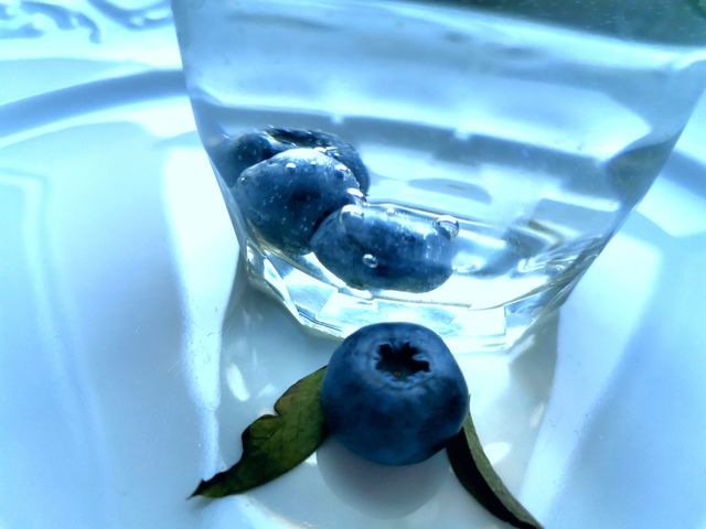 Blueberries in a glass