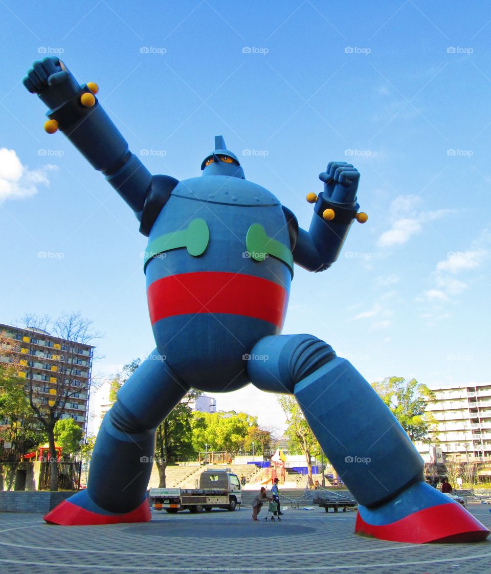 giant robot in kobe city,  japan
