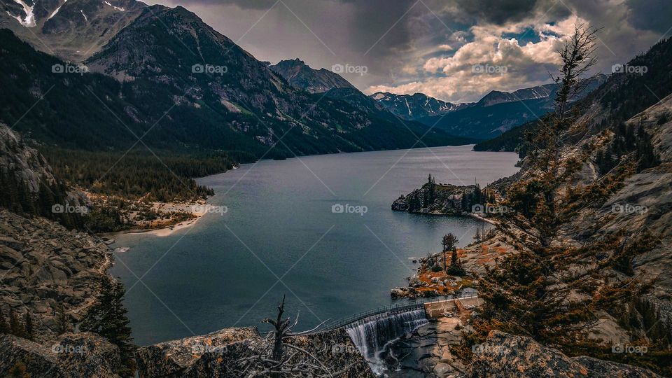 Range with mystic lake in between.