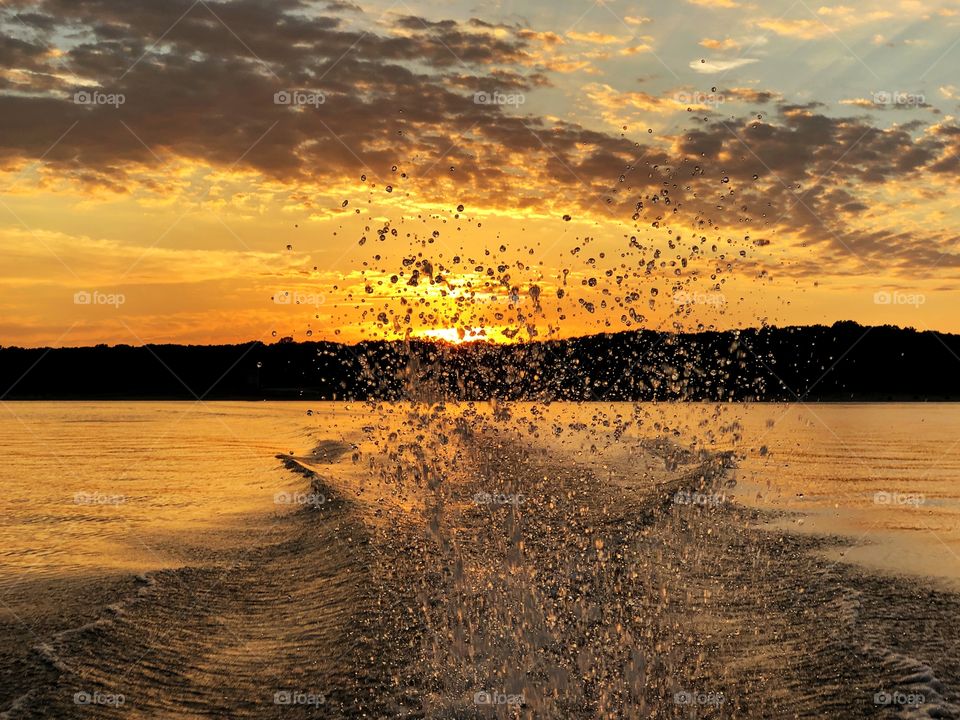 Sunset with a splash