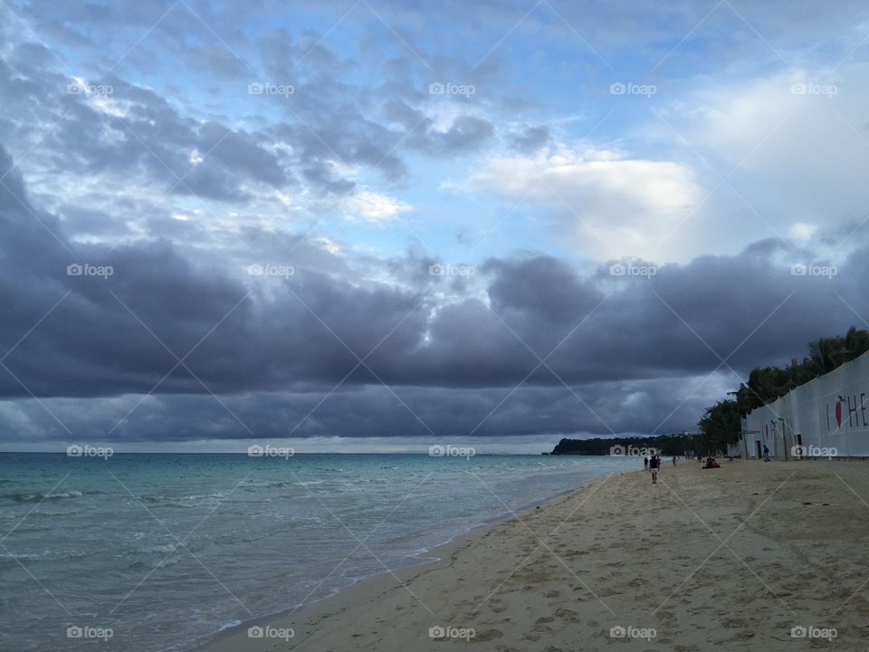 Boracay beach shoreline 
