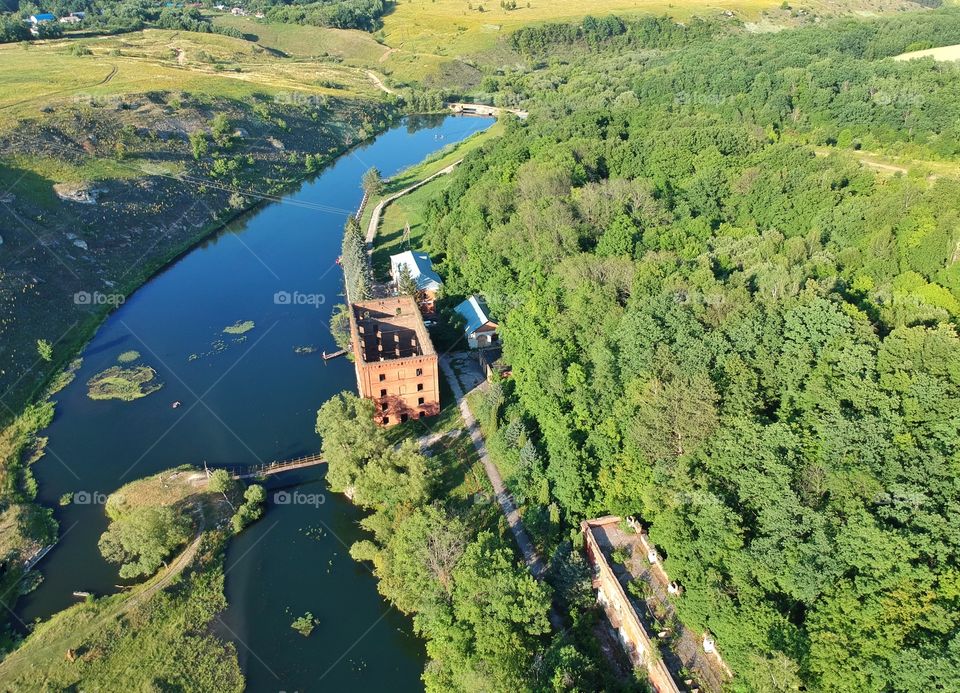 Russian landscape from the drone 