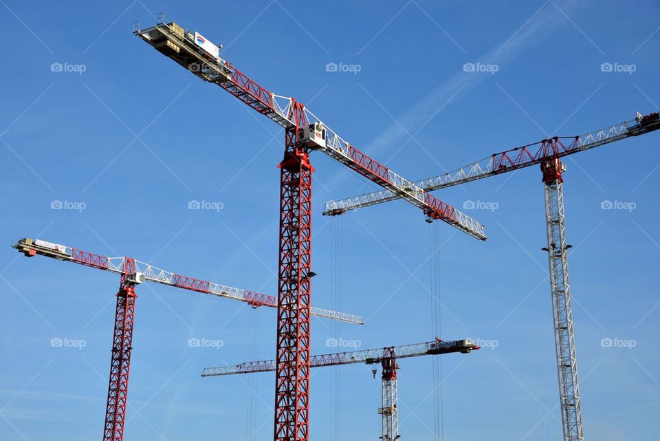 Tower cranes in Antwerp