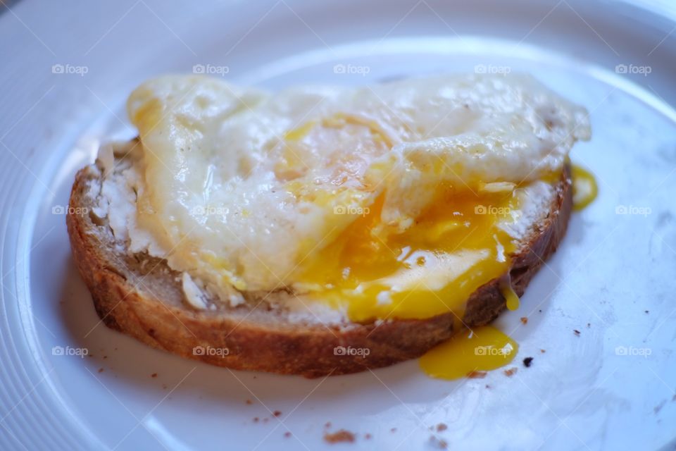 Fried egg on toast