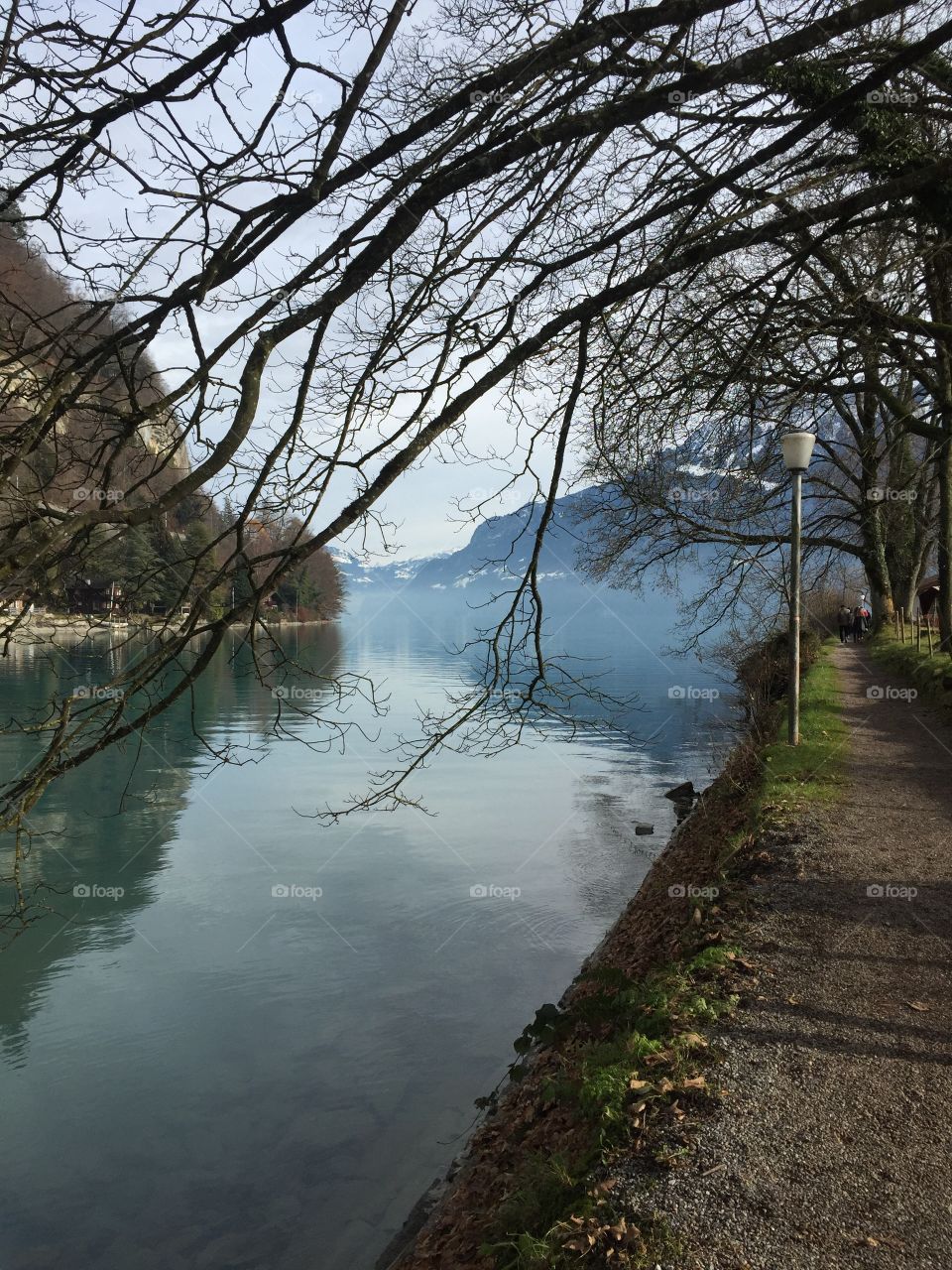 Lake Brienz, Interlaken, Switzerland in November 