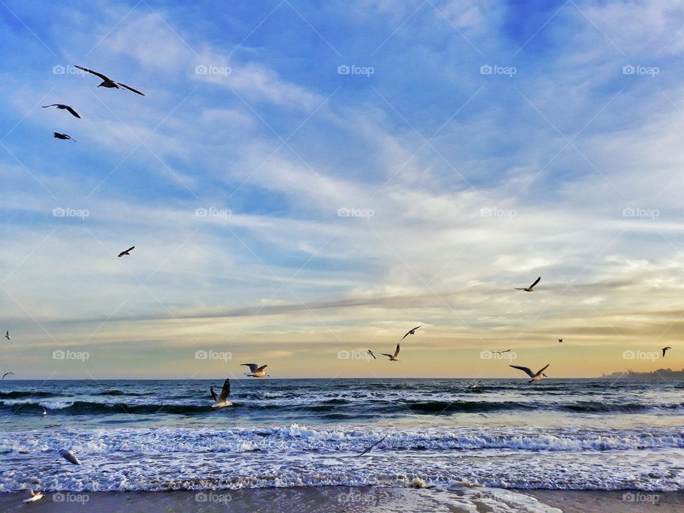 sunset on the beach...