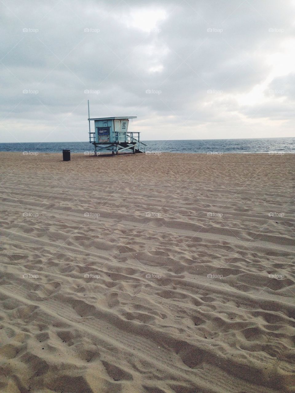 Lone lifeguard post