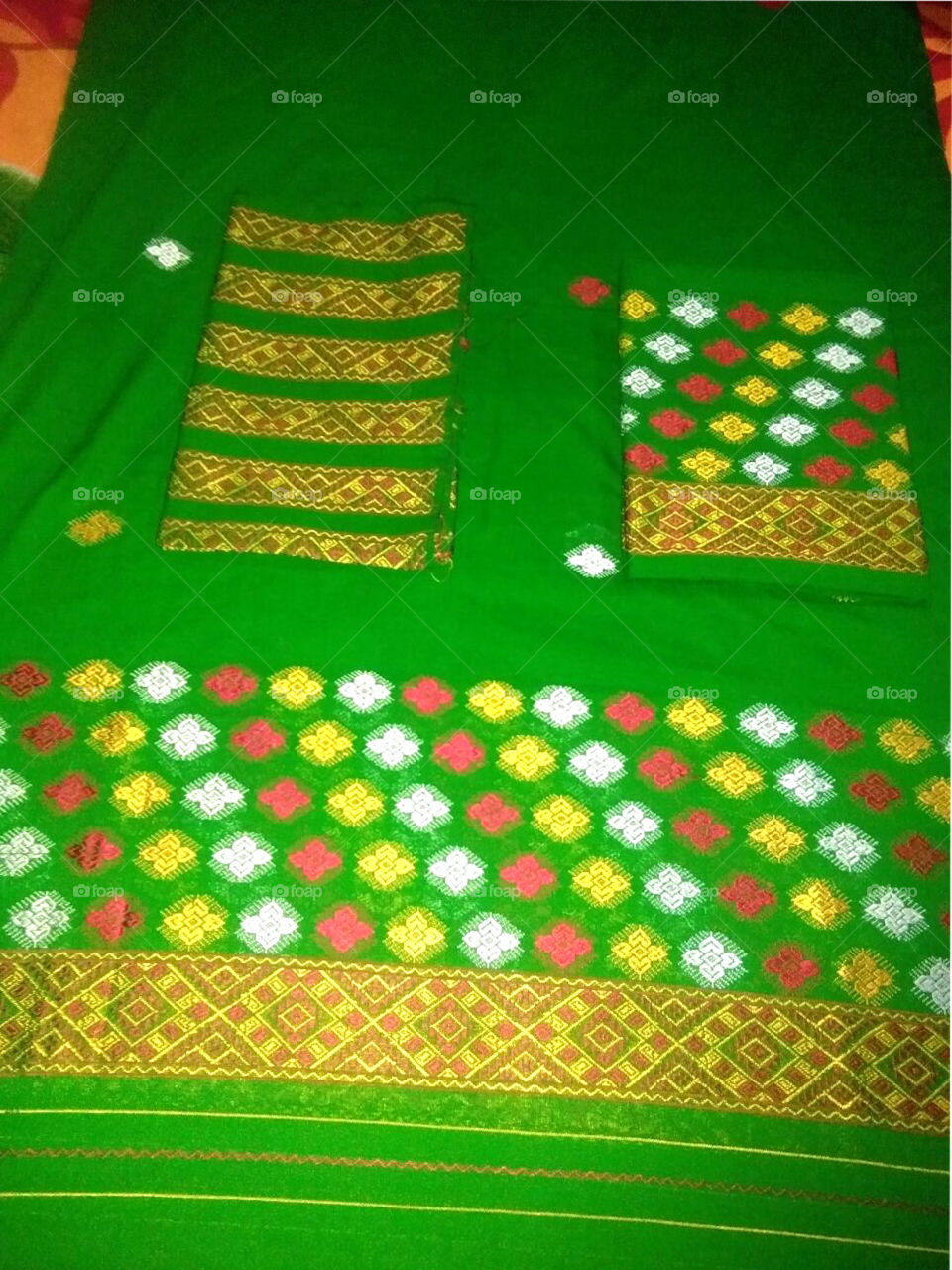 Cloths flower design hand made.