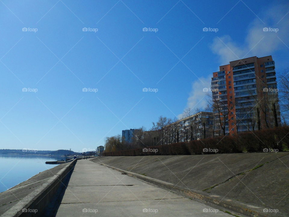 embankment of the city of Ukrainka