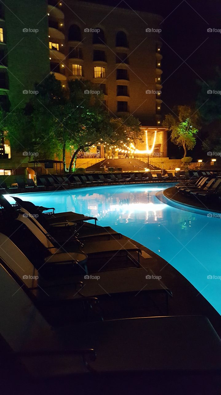 Poolside at Night