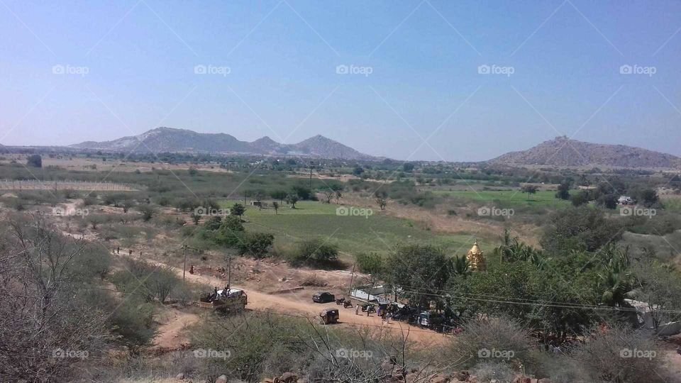 View of land from hill