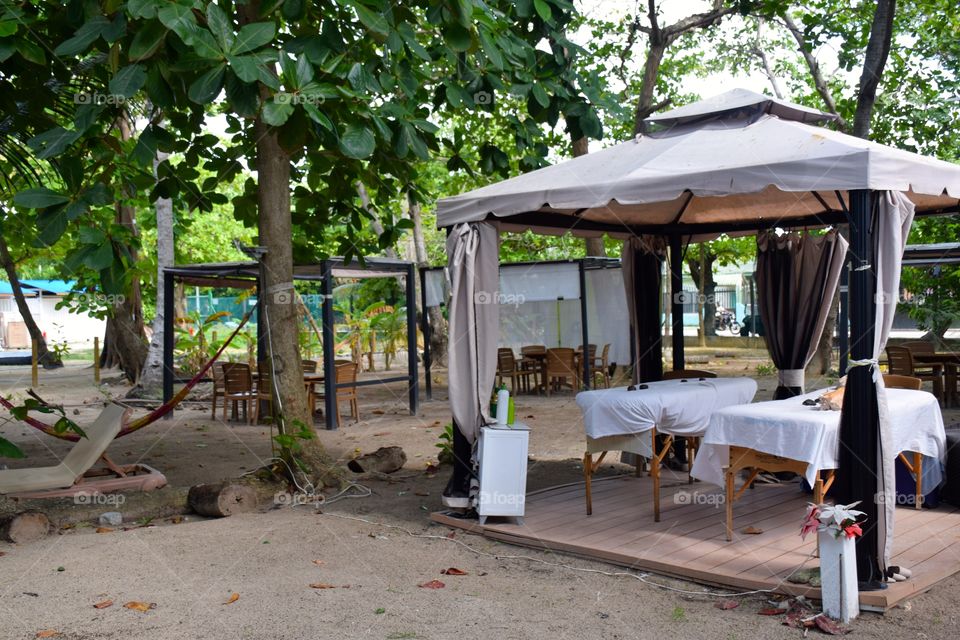 Beach spa at San Andres island, Colombia