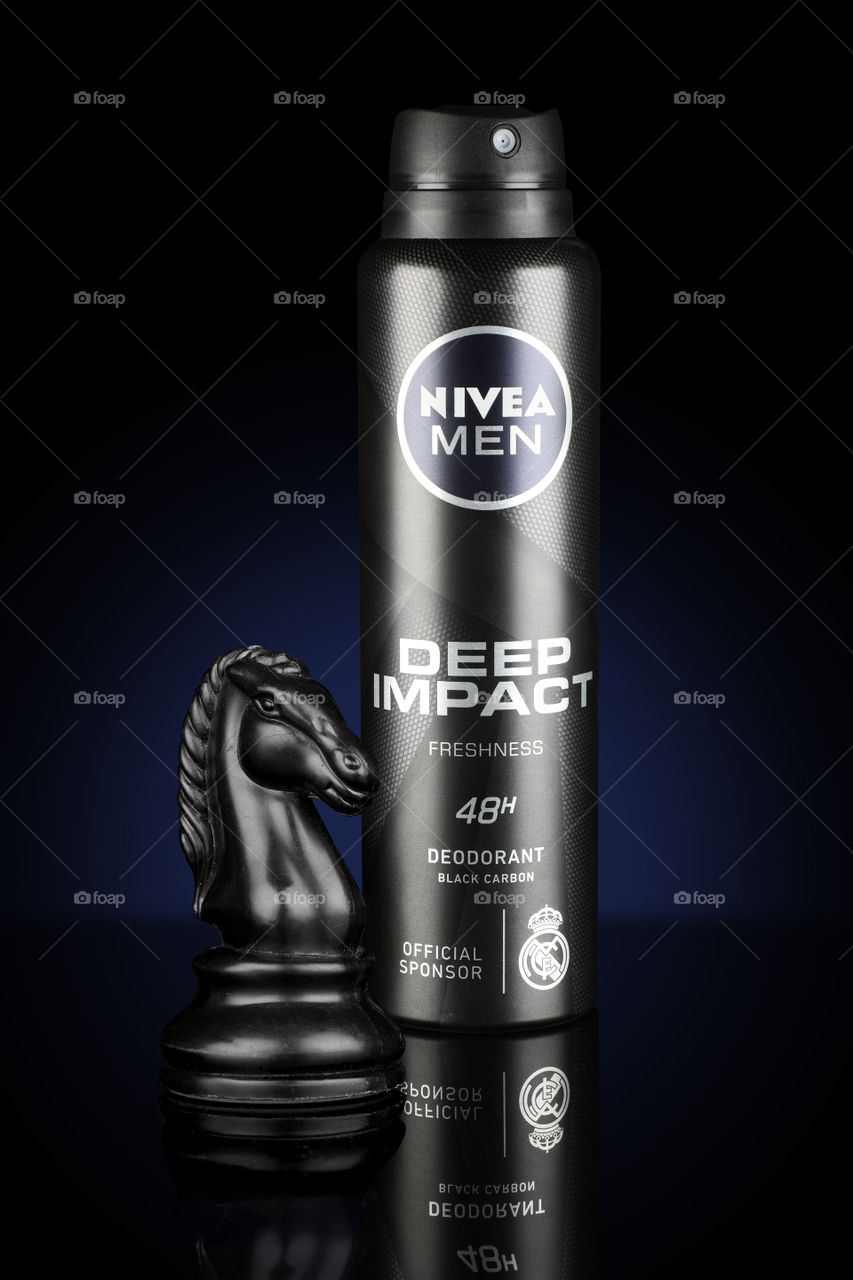 Nivea Men Deep Impact Deodorant Spray Can with Black Chess Knight
