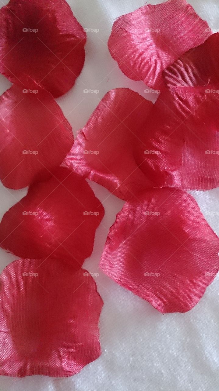 Red Silk Rose Petals