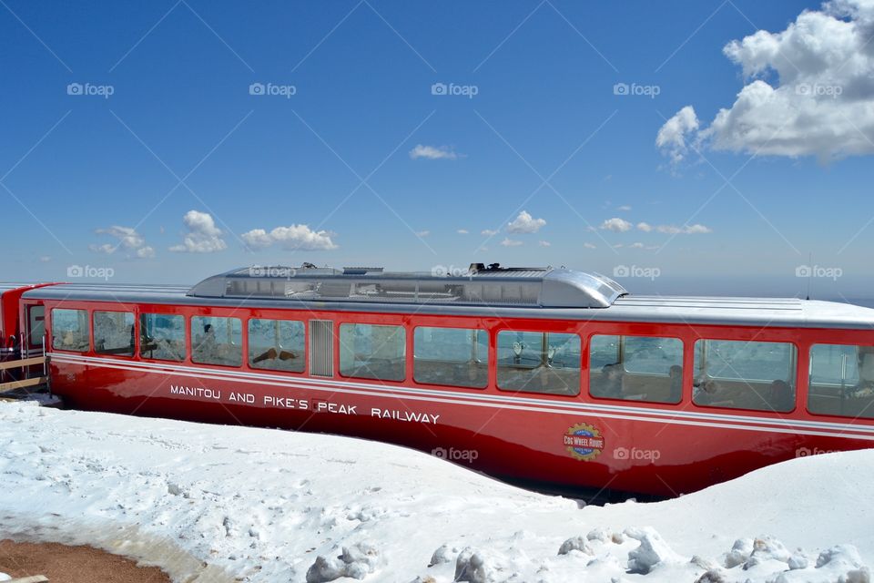 Cog Train In The Snow