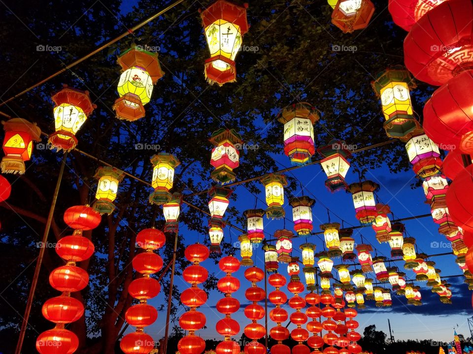 light lantern festival for the Chinese new year.