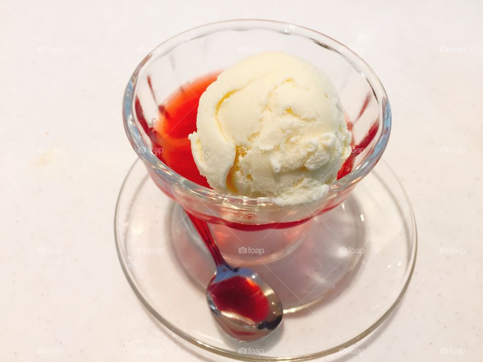Vanila Jelly Ice cream in Fuji Restaurant