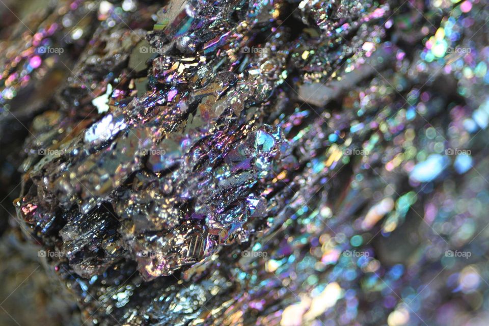 Extreme close-up of a multi-colored stone