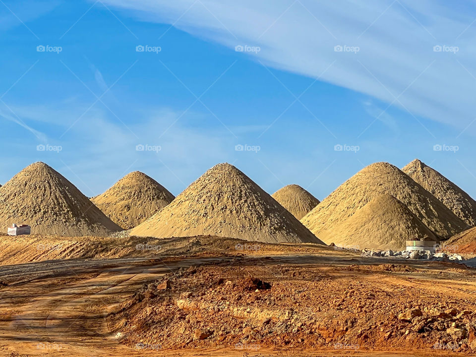 Construction site that looks like the desert 