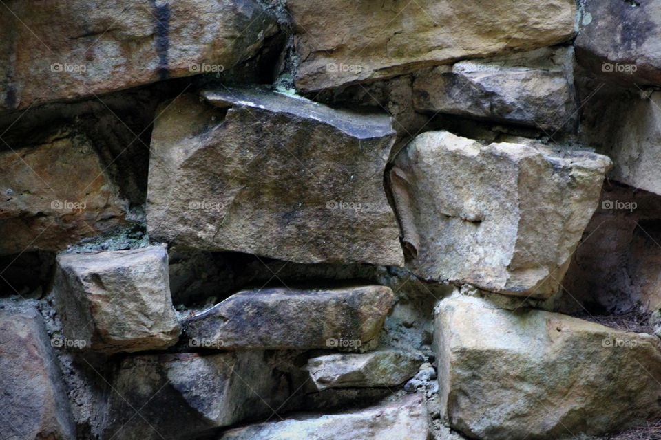 This is a picture up close picture of a rock wall.