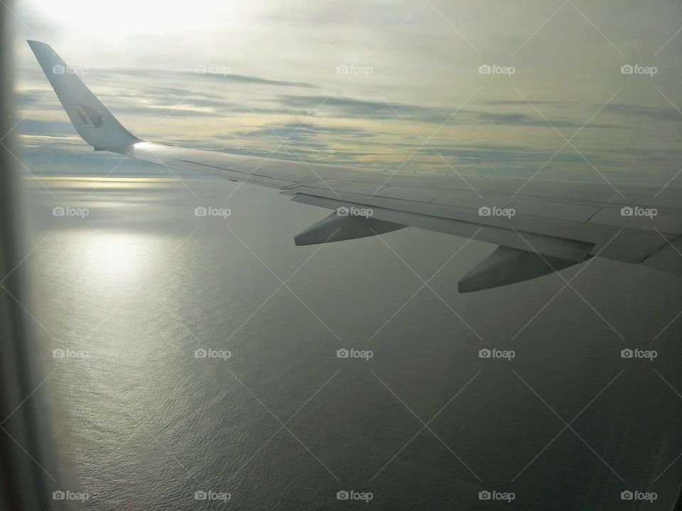 Over the sky, beautiful ocean