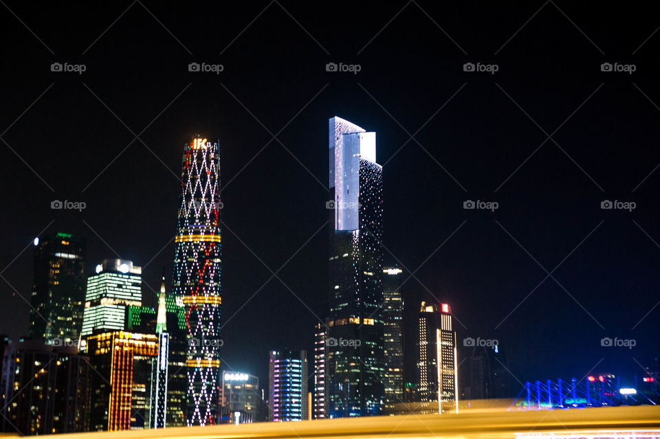 skyscraper in the night 