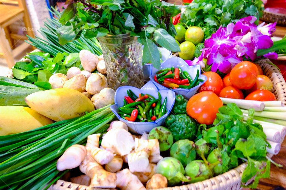 Ingredients. Vegetables, herbs and spices