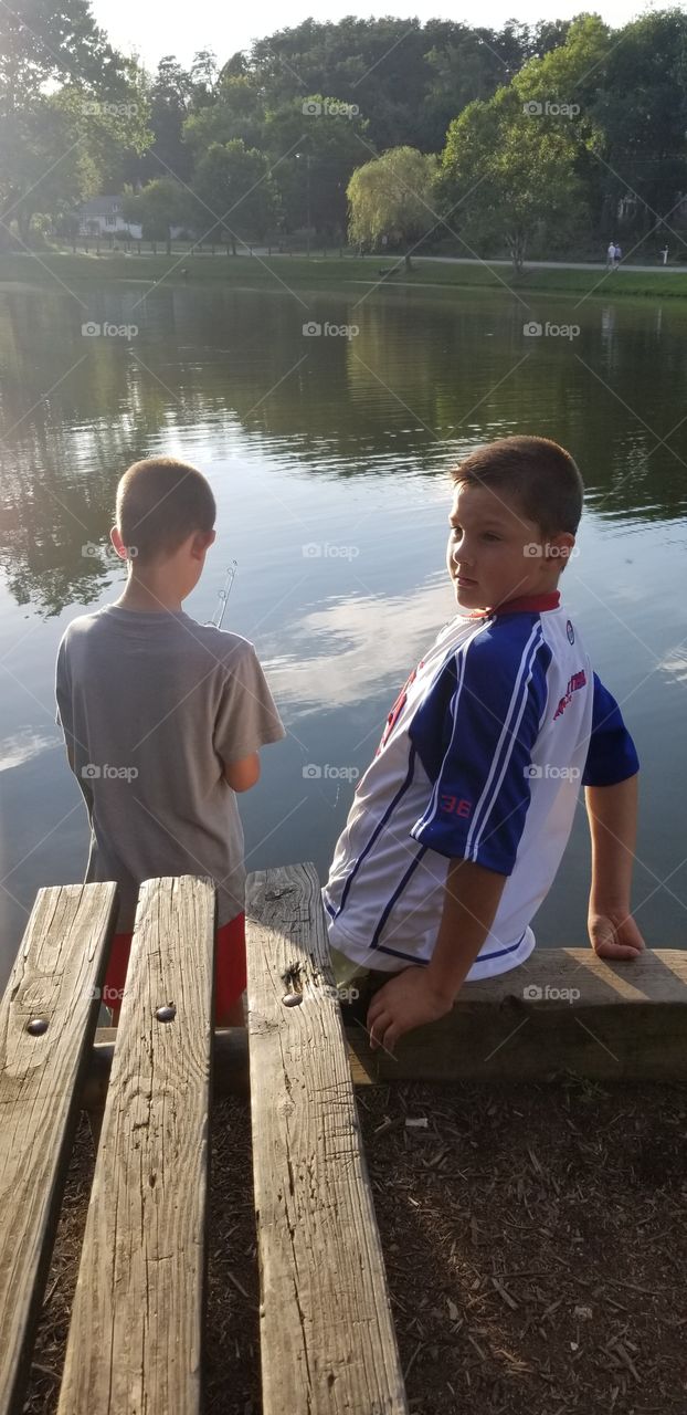 Brothers out fishing