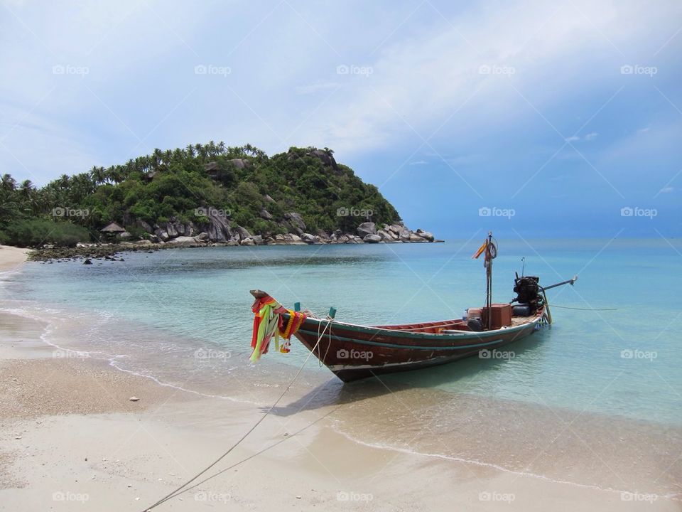 Thai boat on a beach