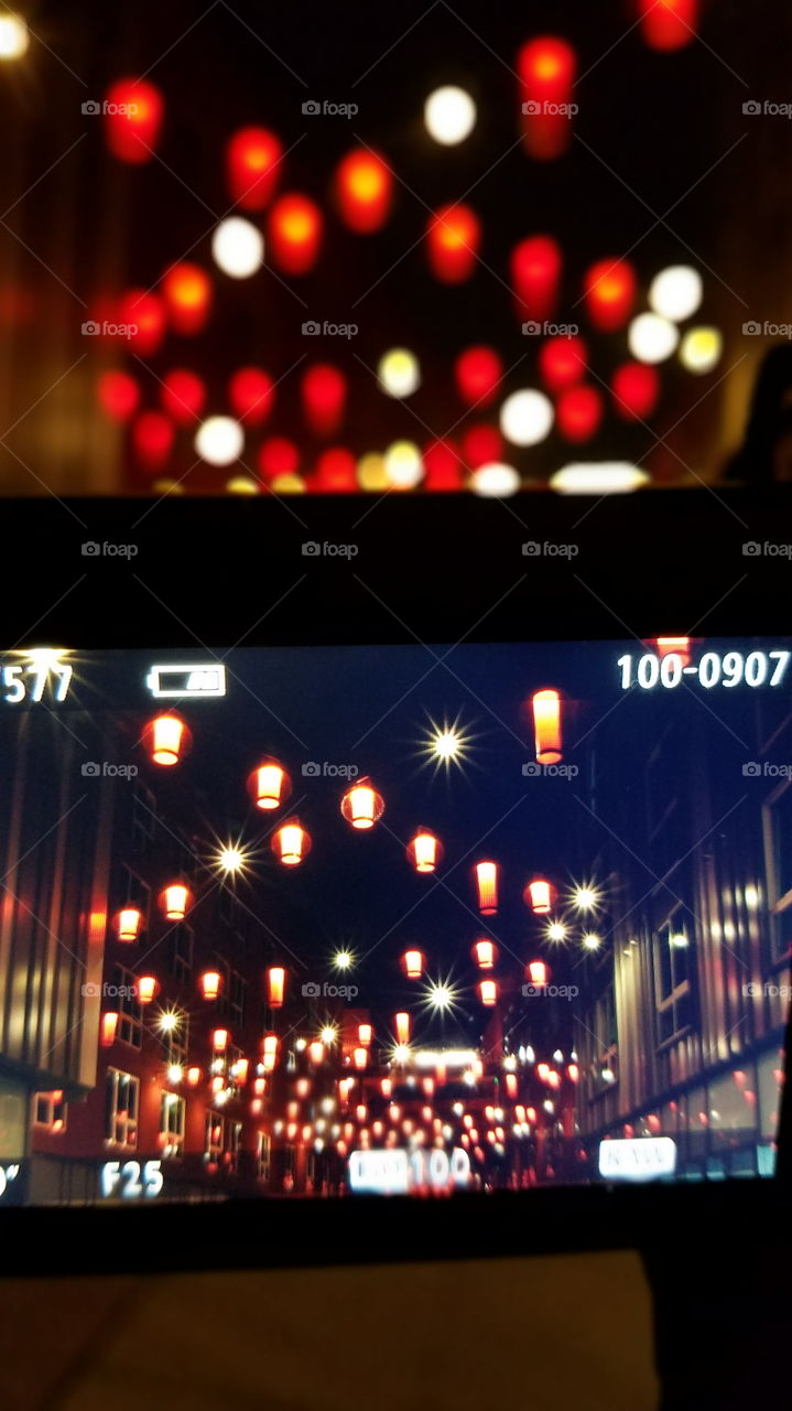 Canon taking pictures of lanterns