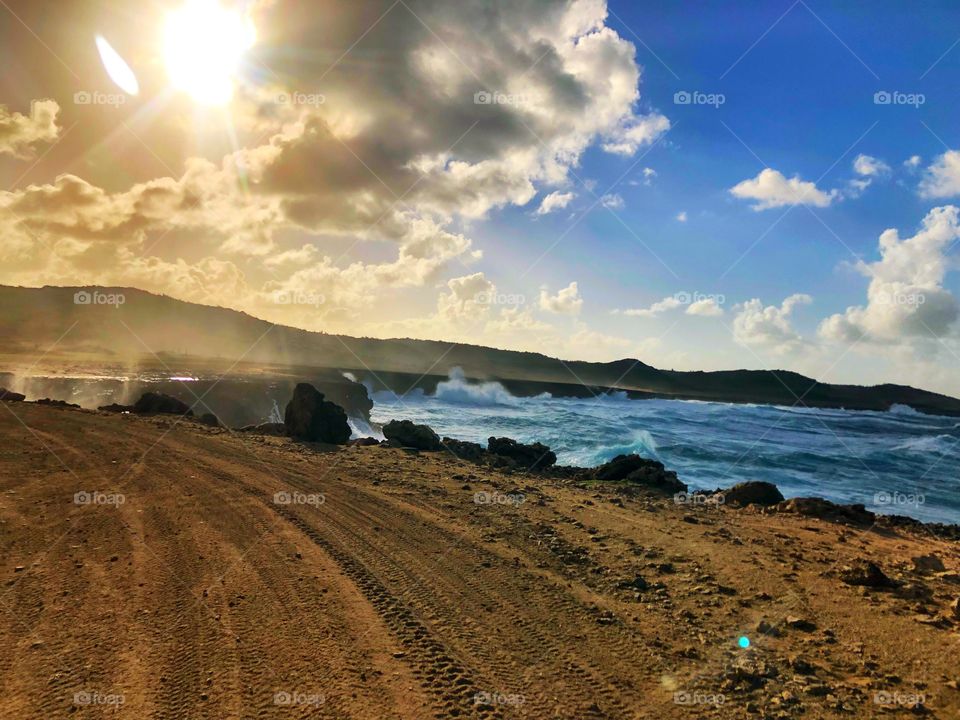 Sunny ocean view in Aruba during our UTV Excursion with Carnival Sunshine Cruise 2018